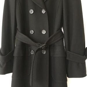 BCBG MAXAZRIA BLACK Full Length Wool Coat PERFECT